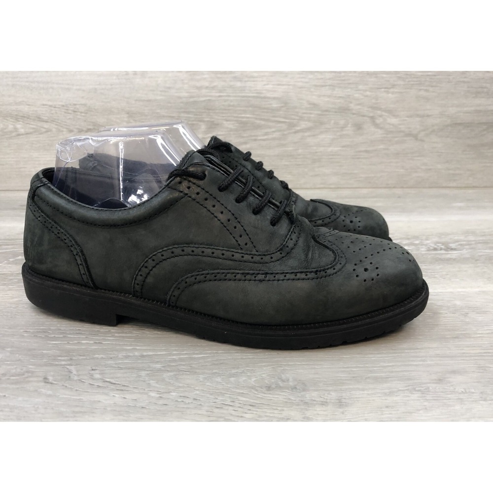 Claybrooke Montana Mens Loafer Black‎ Leather 8.5 Brogue Wingtip Oxford Shoes